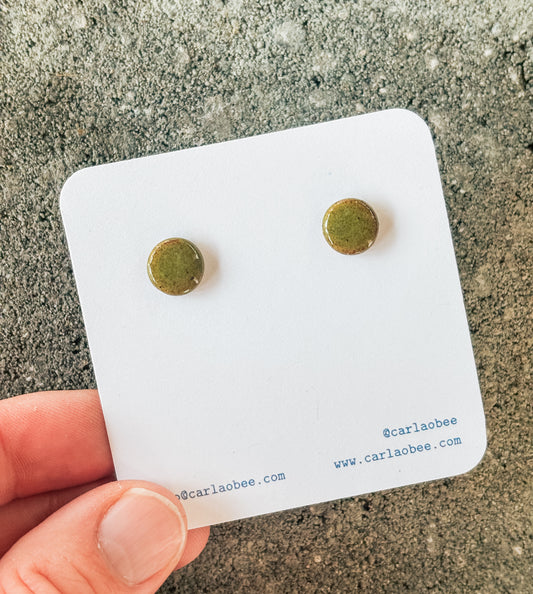Olive Green Studs