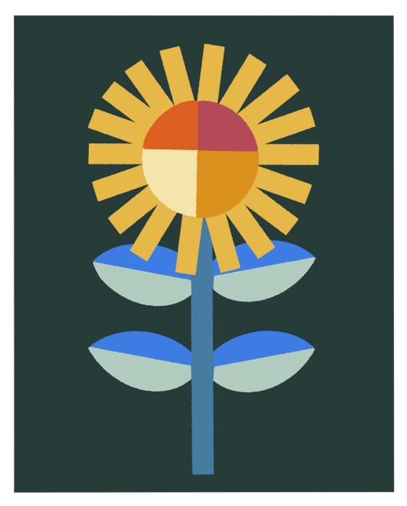 Quilty Flower Art Print