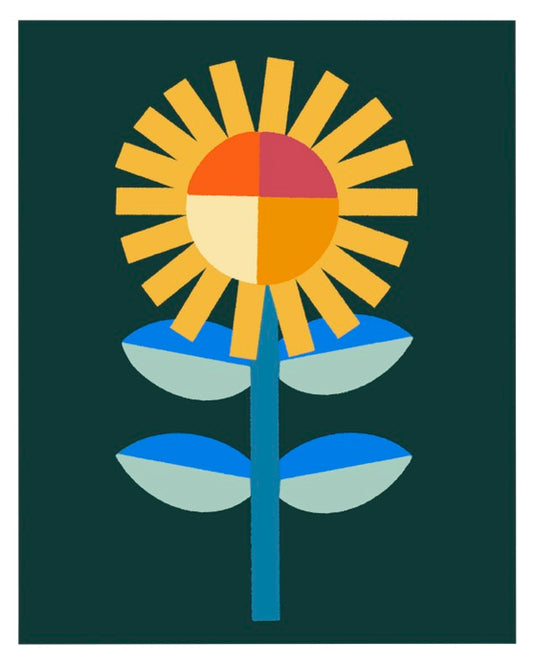 Quilty Flower Art Print